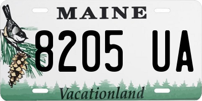 ME license plate 8205UA