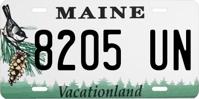 ME license plate 8205UN