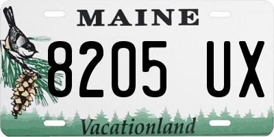 ME license plate 8205UX