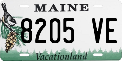 ME license plate 8205VE