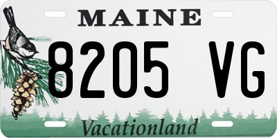 ME license plate 8205VG