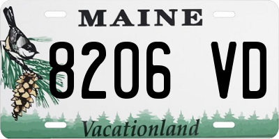 ME license plate 8206VD