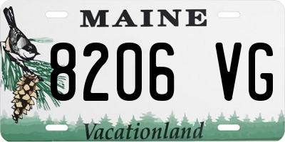 ME license plate 8206VG