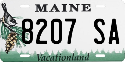 ME license plate 8207SA