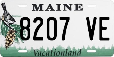 ME license plate 8207VE