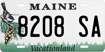 ME license plate 8208SA