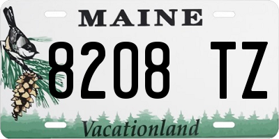 ME license plate 8208TZ
