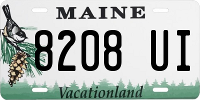 ME license plate 8208UI