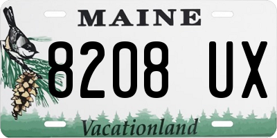 ME license plate 8208UX