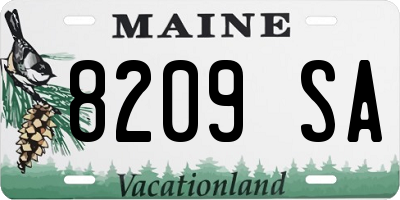 ME license plate 8209SA