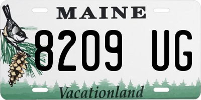 ME license plate 8209UG