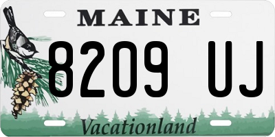 ME license plate 8209UJ