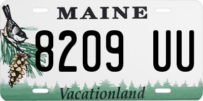 ME license plate 8209UU