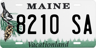 ME license plate 8210SA