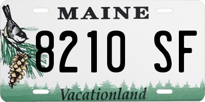 ME license plate 8210SF