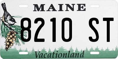 ME license plate 8210ST