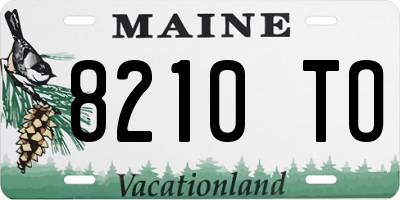 ME license plate 8210TO