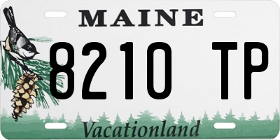 ME license plate 8210TP