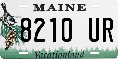 ME license plate 8210UR