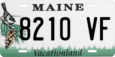 ME license plate 8210VF