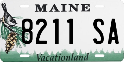 ME license plate 8211SA