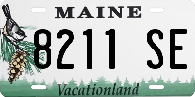 ME license plate 8211SE