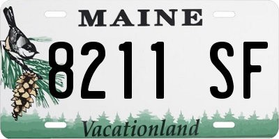 ME license plate 8211SF