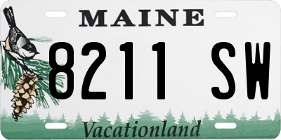 ME license plate 8211SW