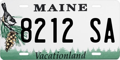 ME license plate 8212SA