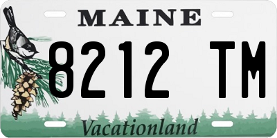 ME license plate 8212TM