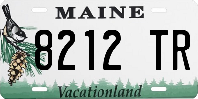 ME license plate 8212TR