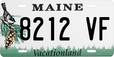 ME license plate 8212VF