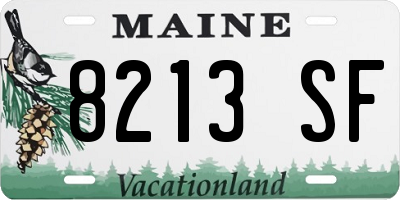 ME license plate 8213SF
