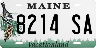 ME license plate 8214SA