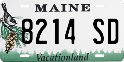 ME license plate 8214SD