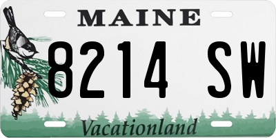 ME license plate 8214SW