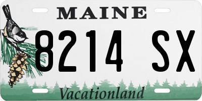 ME license plate 8214SX