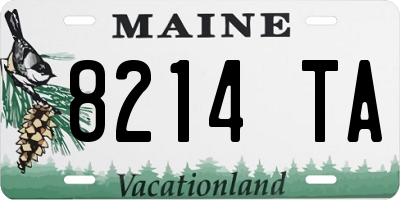 ME license plate 8214TA