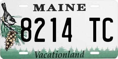 ME license plate 8214TC