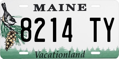 ME license plate 8214TY