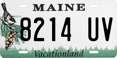 ME license plate 8214UV