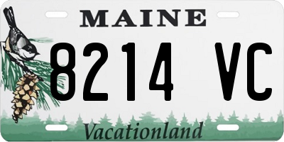 ME license plate 8214VC