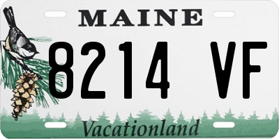 ME license plate 8214VF