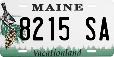 ME license plate 8215SA