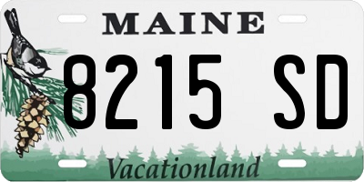 ME license plate 8215SD