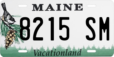 ME license plate 8215SM