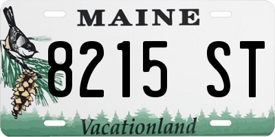 ME license plate 8215ST