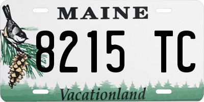 ME license plate 8215TC