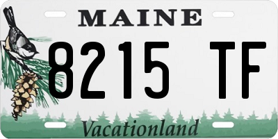 ME license plate 8215TF