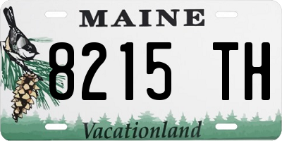 ME license plate 8215TH